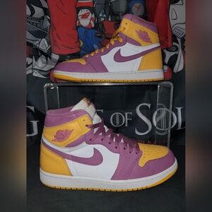 Jordan Air Jordan 1 High Og Brotherhood Purple White Yellow Sneakers